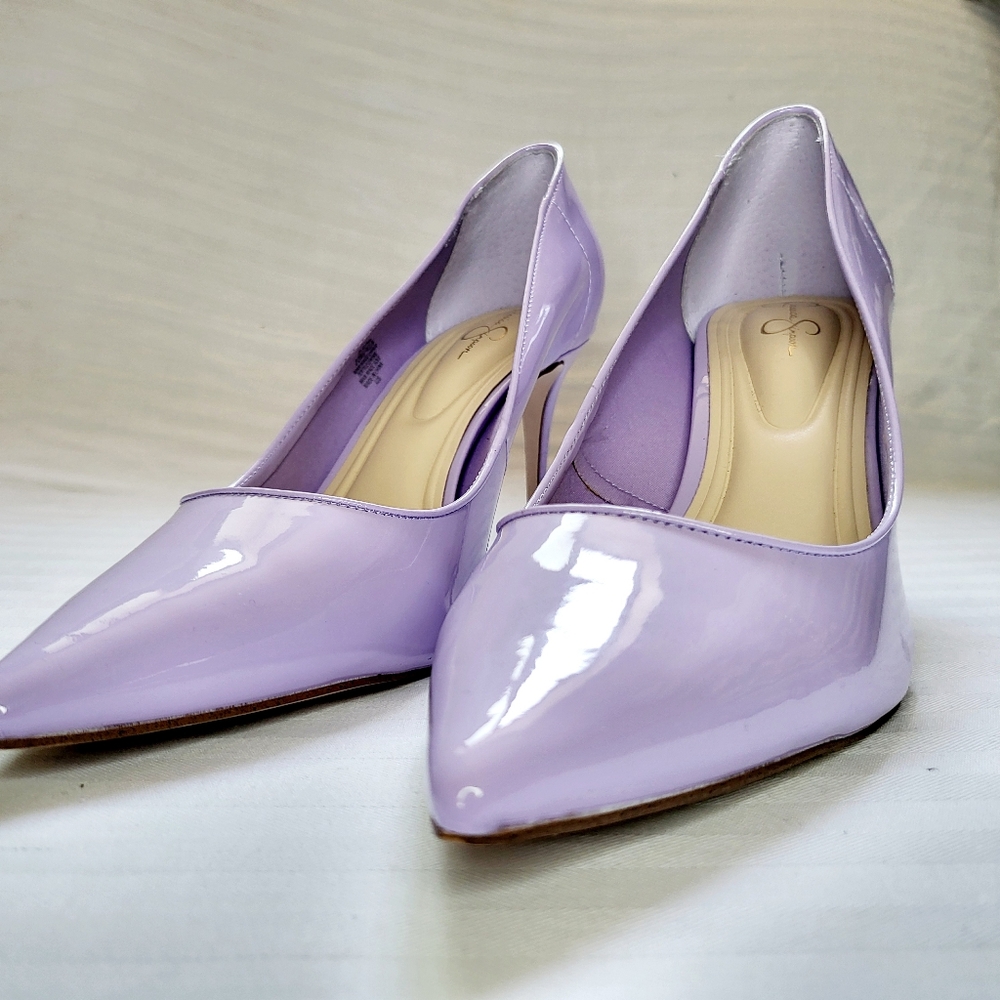 Jessica Simpson Womens Setria Patent Slip-On Pumps 10M - Picture 3 of 9